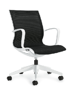 Global Solar Chair - White Frame/Black Mesh